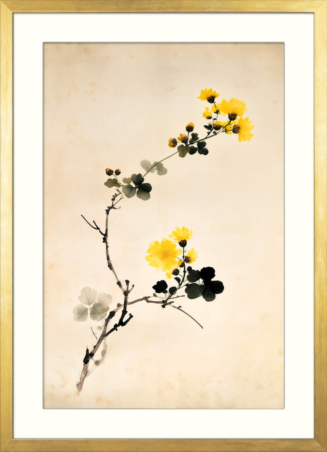 Yellow Floral Art Print