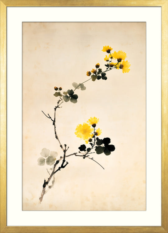 Yellow Floral Art Print