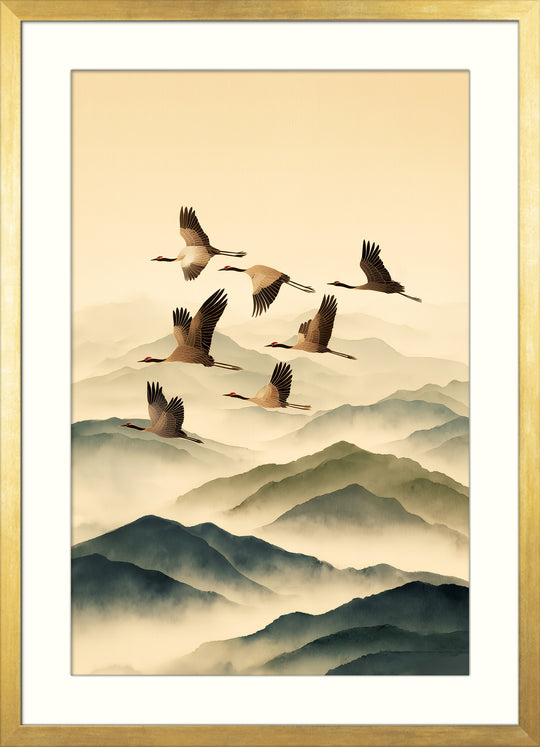 Flying Crane Art Prin