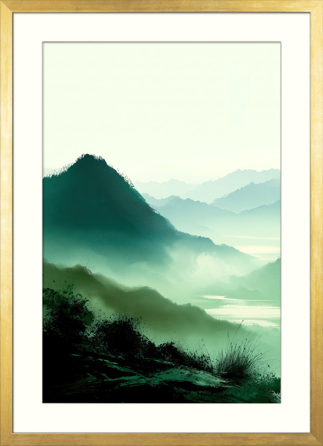 Green Mountain Wall Art Print