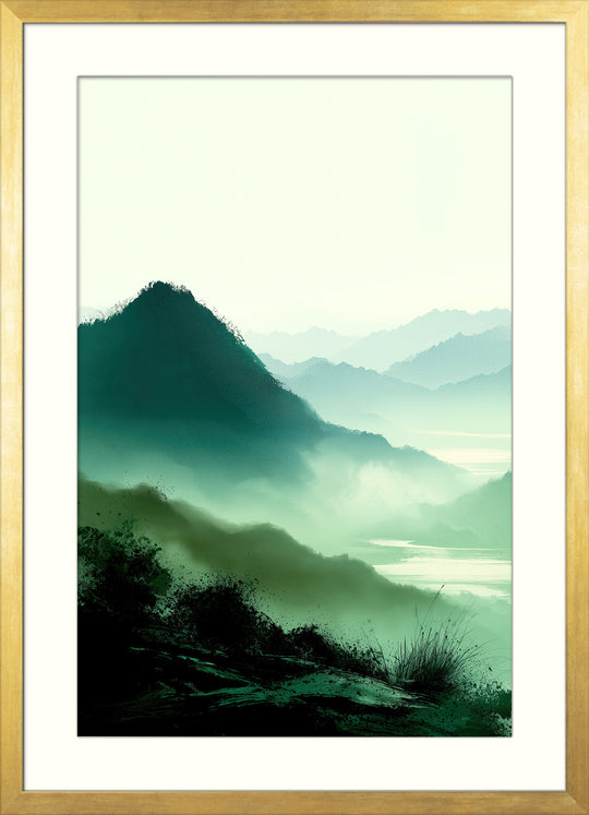 Green Mountain Wall Art Print