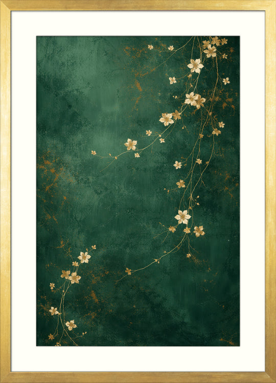 Green Floral Wall Art Print
