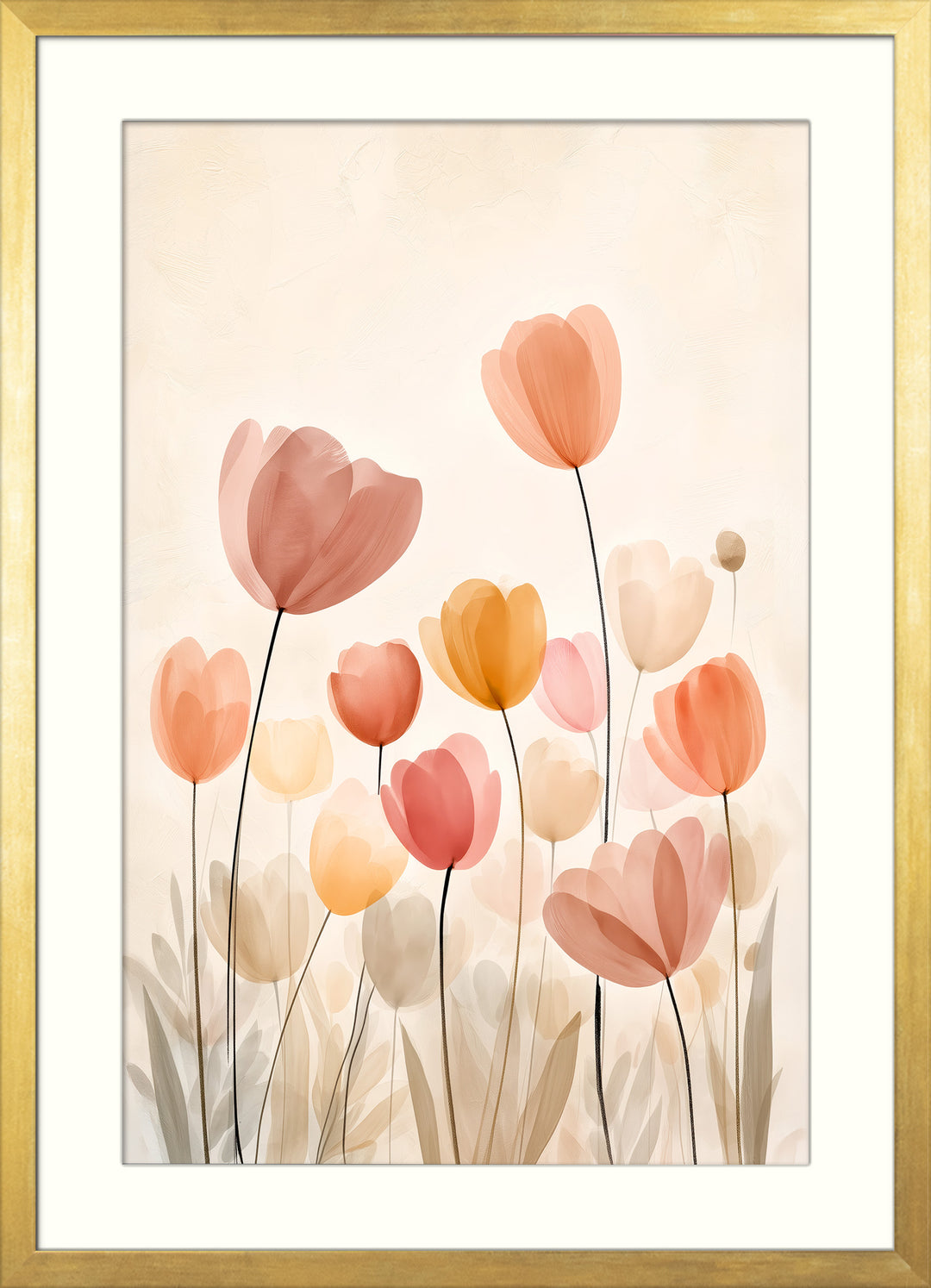 Pastel Tulip Art Print