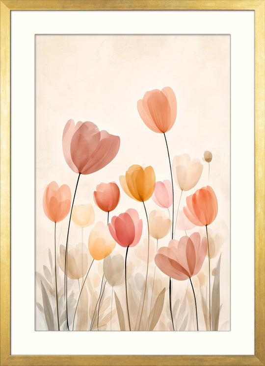 Pastel Tulip Art Print