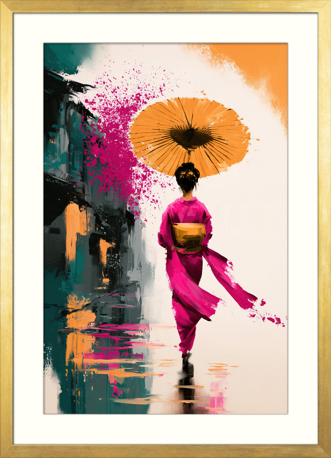 Pink Kimono Wall Art
