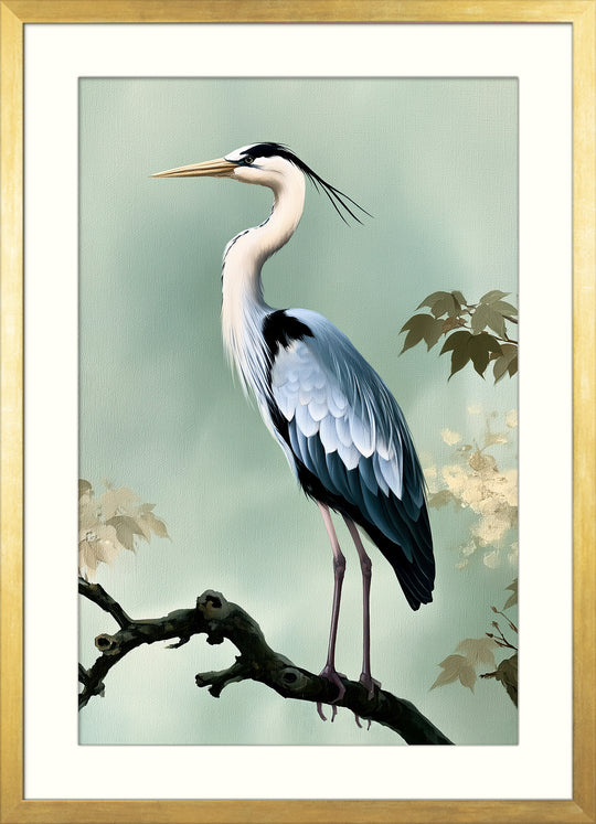 Grey Heron Art Print