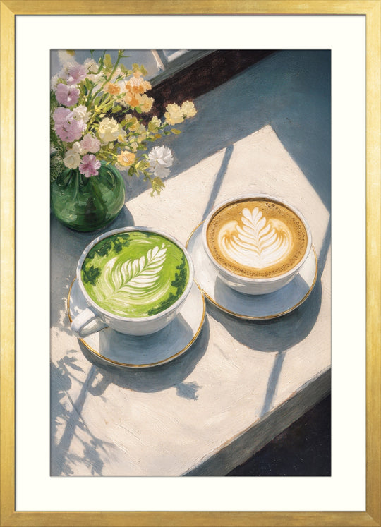 Coffee and matcha wall art print