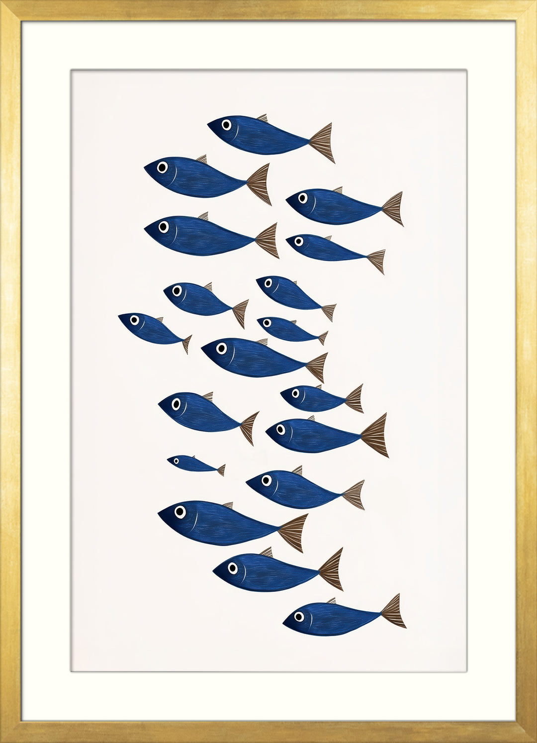 Blue Fish Wall Art Print