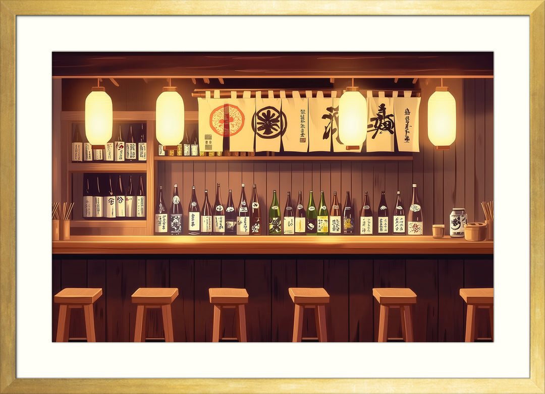 Japanese Sake Bar Wall Art Print