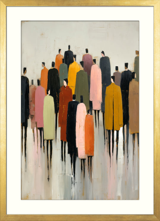 abstract crowd art print