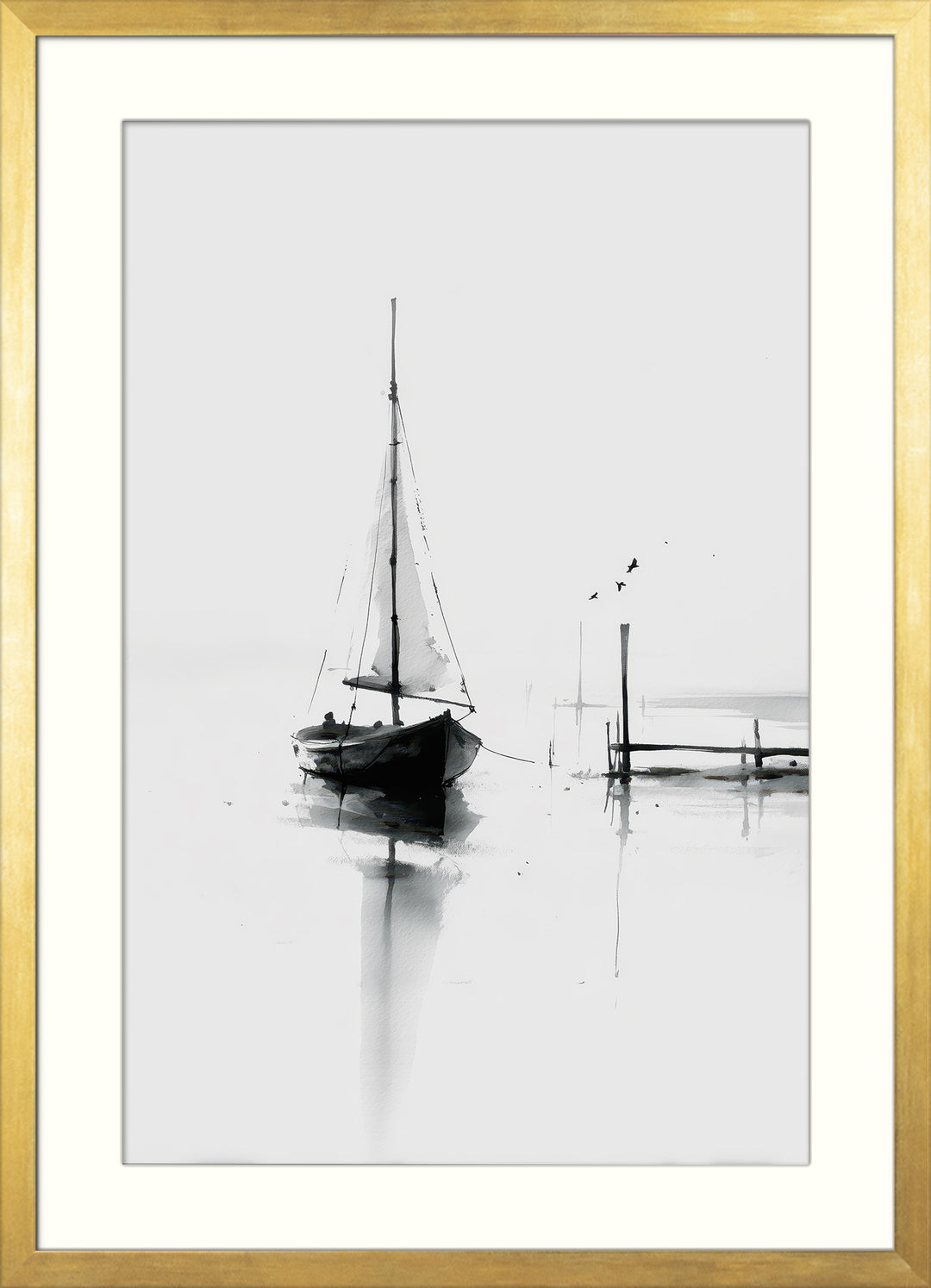 Minimalist Sailboat Wall Art Print