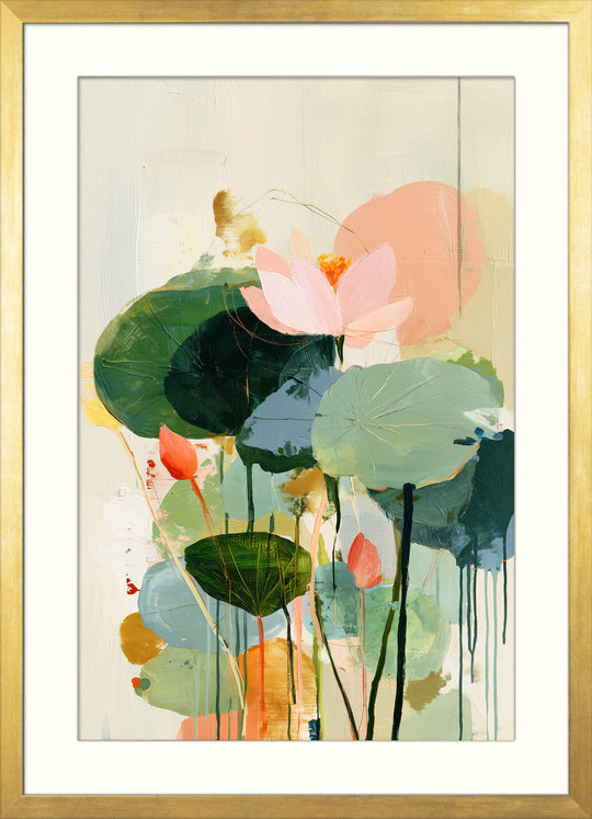 Green Pink Botanical Wall Décor