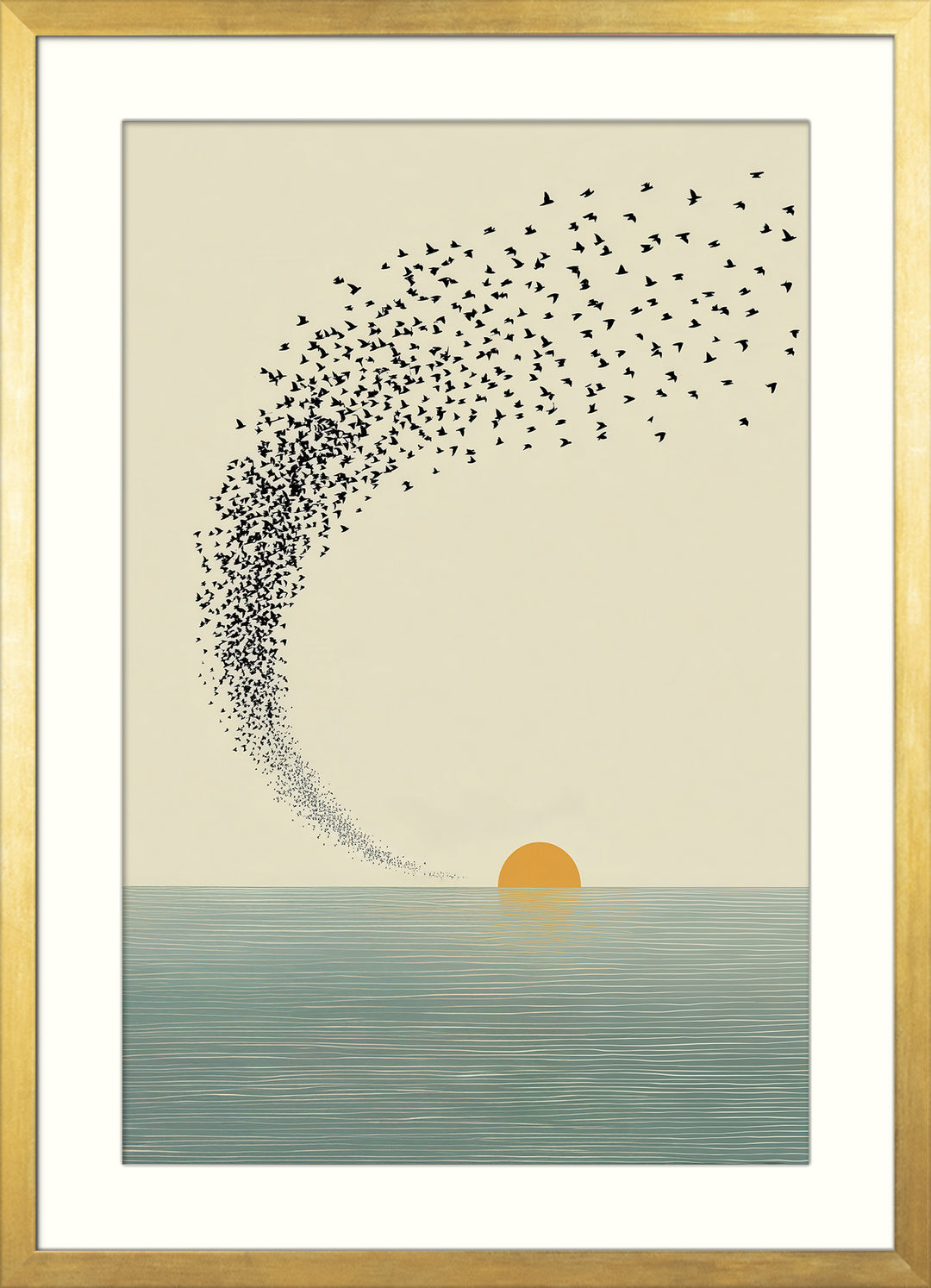 Minimalist sunset wall art print