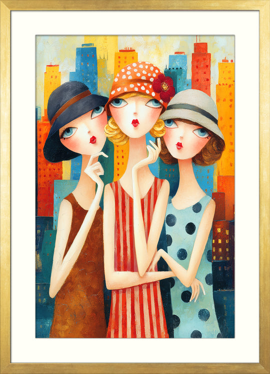 Art Deco Women Wall Art Print