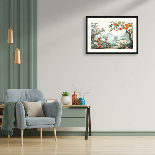 Japanese Floral Landscape