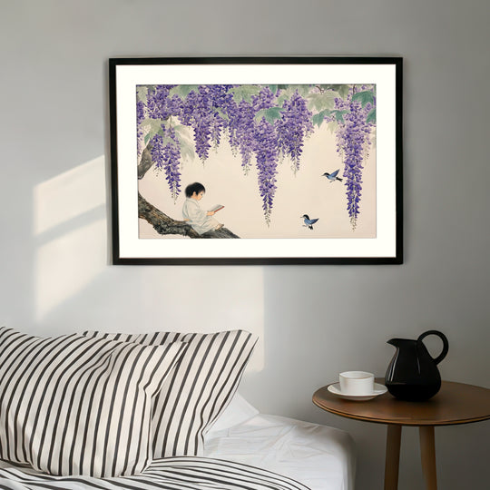Purple Floral Nature Scene