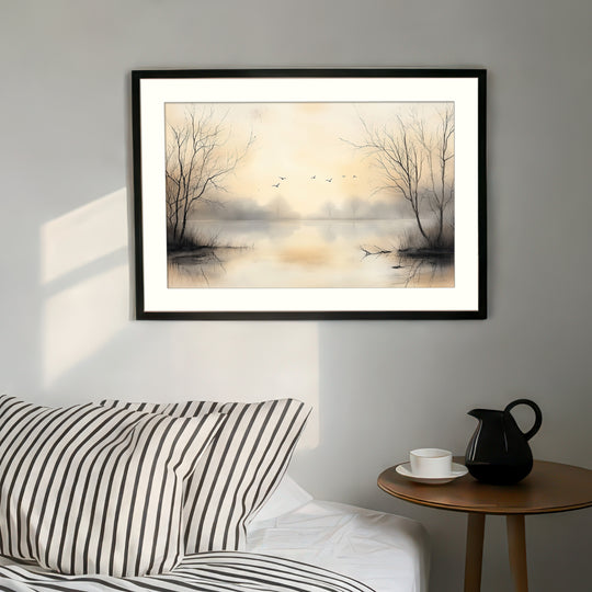 Misty Lake Landscape