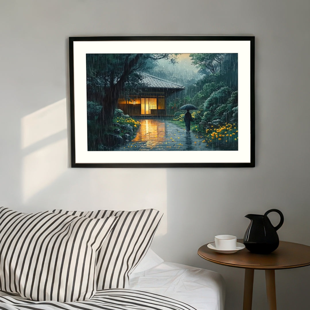 Rainy Night Japan Art Print
