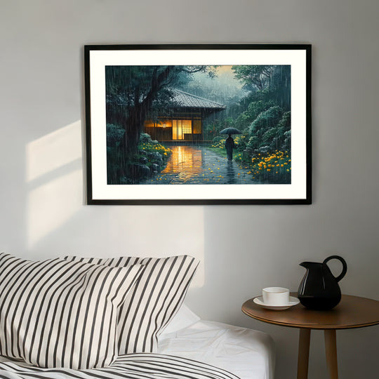 Rainy Night Japan Art Print