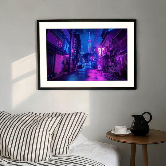 Cyberpunk Cityscape Print