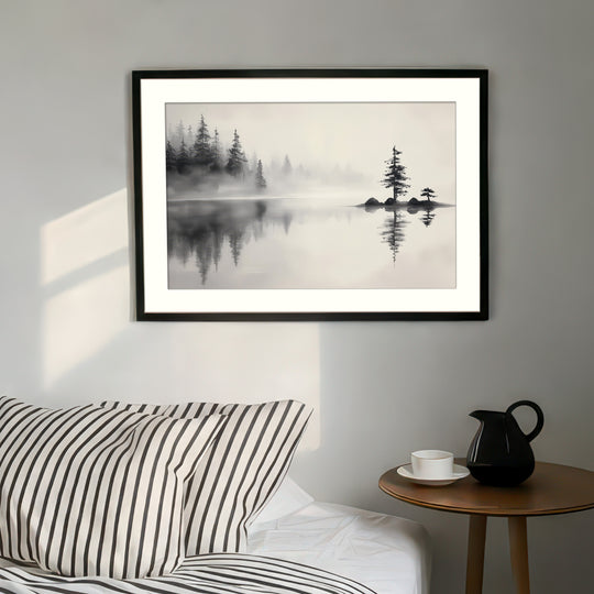 Misty Lake Scene