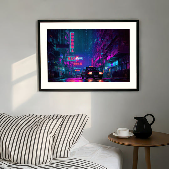 Neon City Wall Art Print