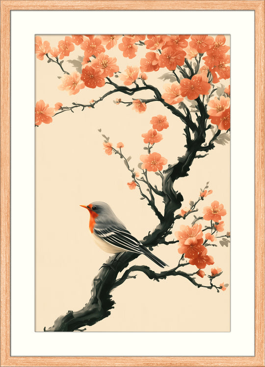 Orange Floral Wall Art