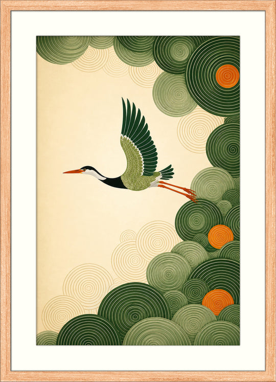 Heron Bird Art Print