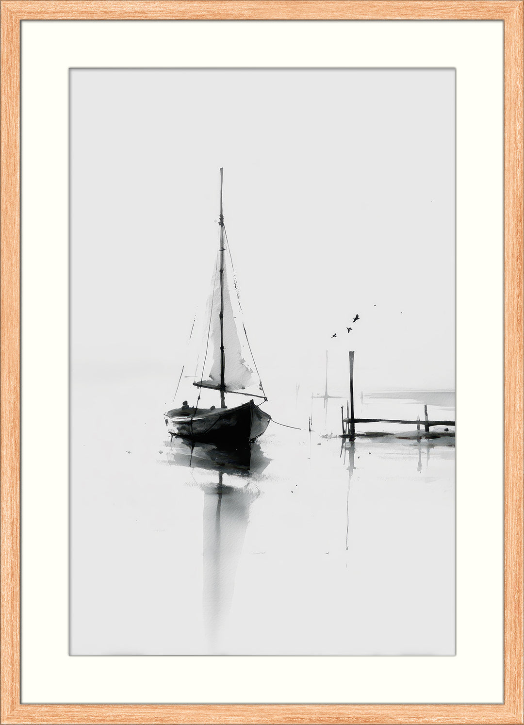 Minimalist Sailboat Wall Art Print