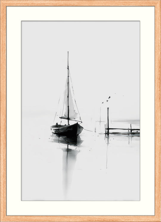 Minimalist Sailboat Wall Art Print