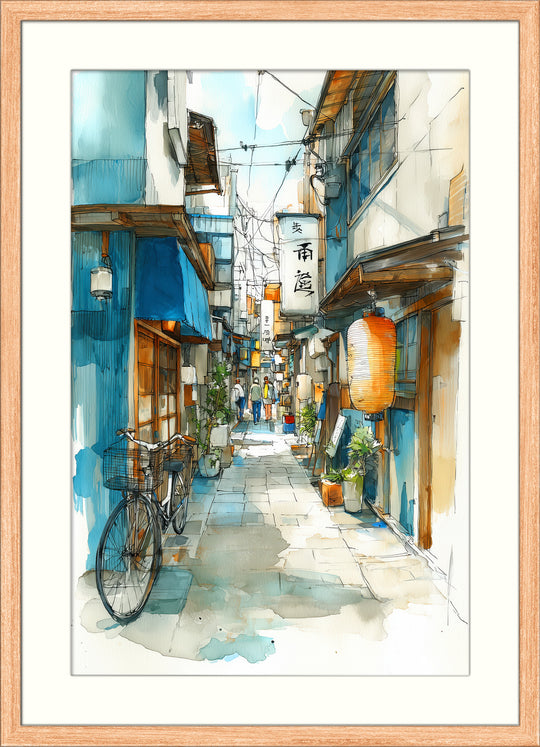 Japanese Alley Wall Art Print