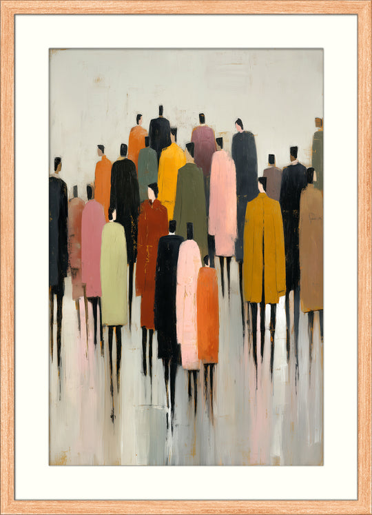 abstract crowd art print