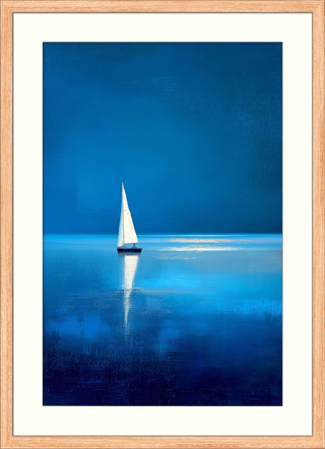 Blue Sailboat Art Print