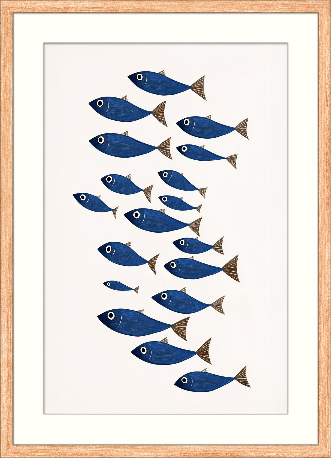 Blue Fish Wall Art Print