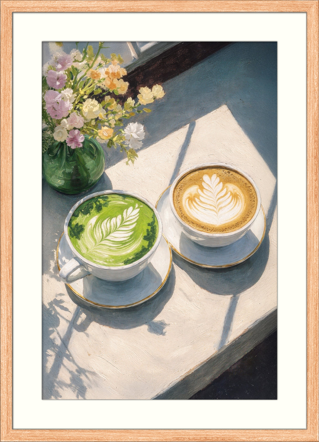 Coffee and matcha wall art print