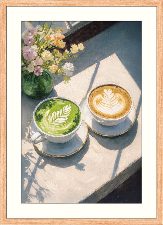 Coffee and matcha wall art print