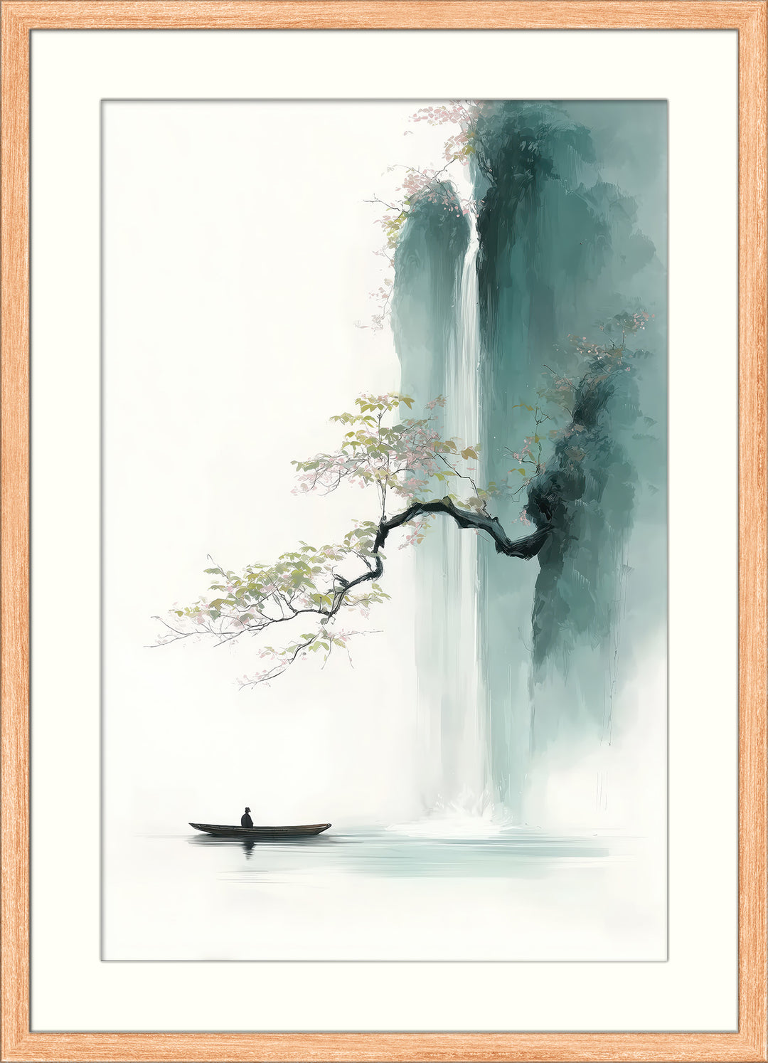 Japanese Waterfall Wall Art Print