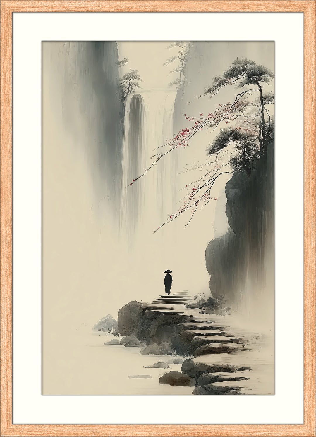 Japanese Waterfall Art Print