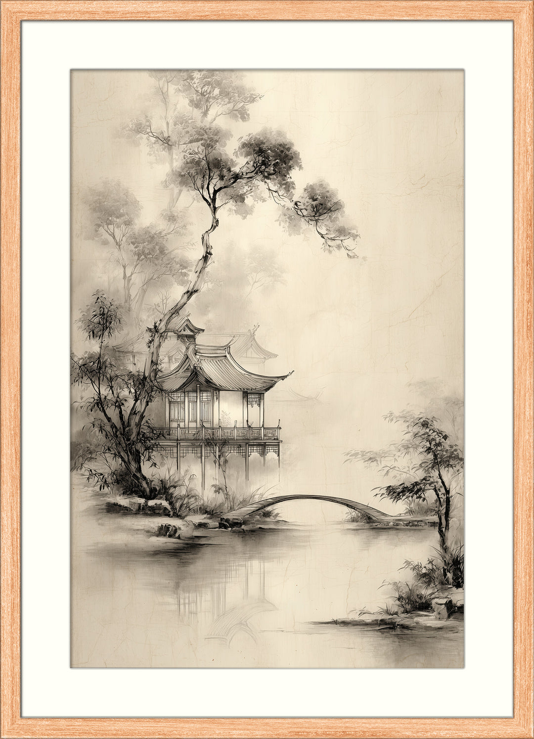 Asian Pavilion Bridge Decor