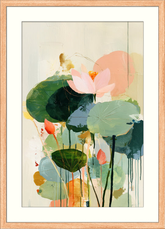 Green Pink Botanical Wall Décor