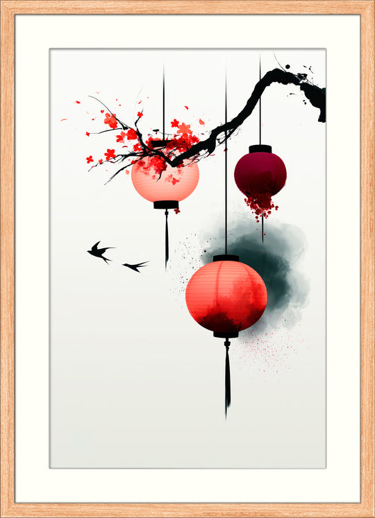 Japanese Lantern Wall Art Print