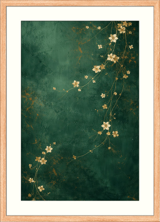 Green Floral Wall Art Print