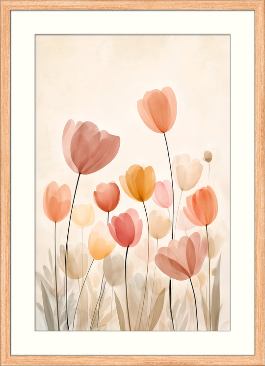 Pastel Tulip Art Print