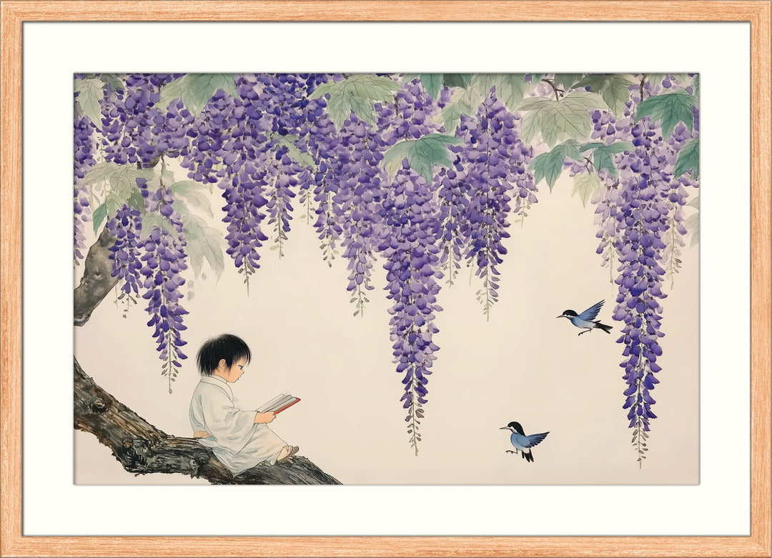 Purple Floral Nature Scene