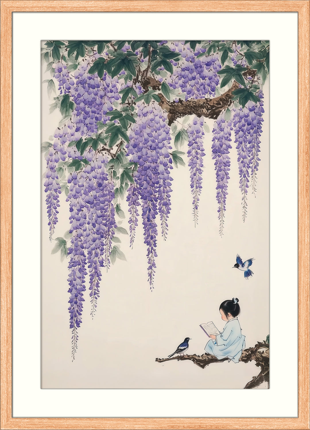 Wisteria Reading Wall Art Print