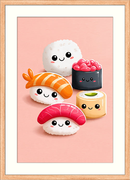 Cute Sushi Art Print