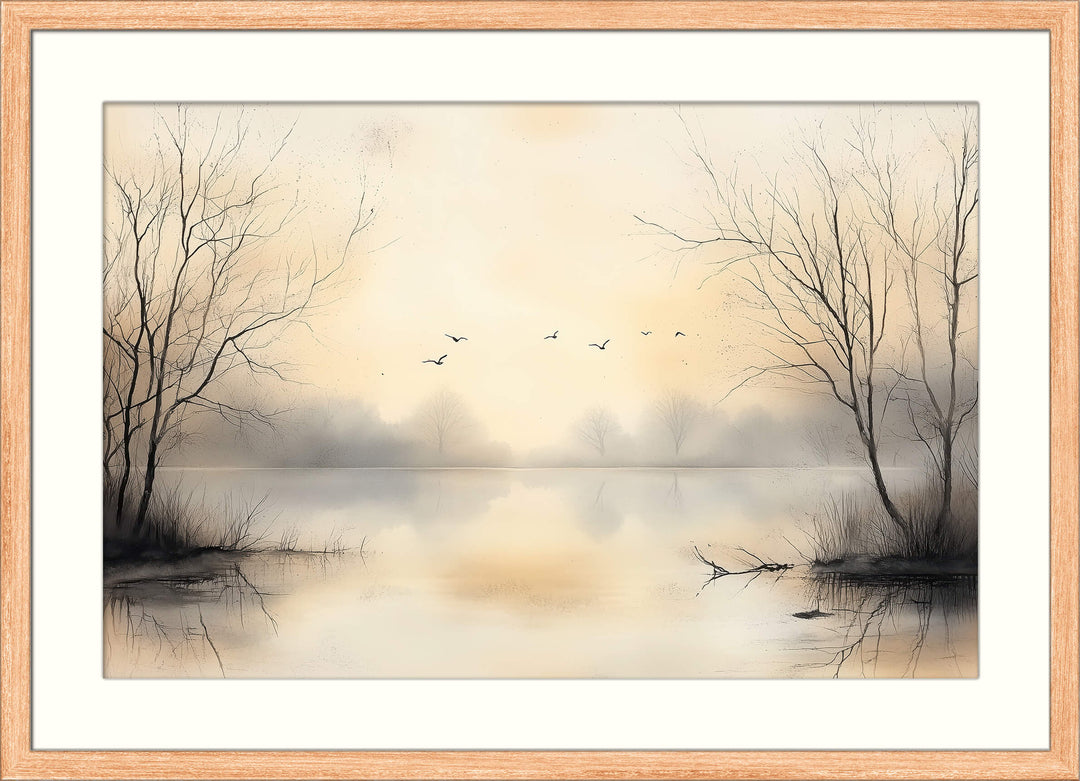 Misty Lake Landscape