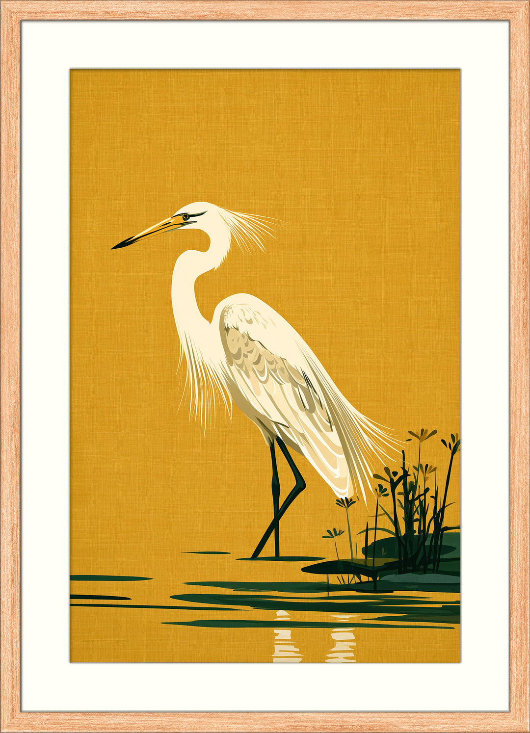 White Egret Art Print
