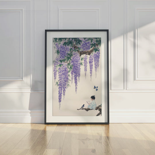 Wisteria Reading Wall Art Print