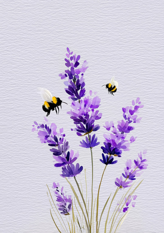 Purple Floral Wall Art Prints Set of 2